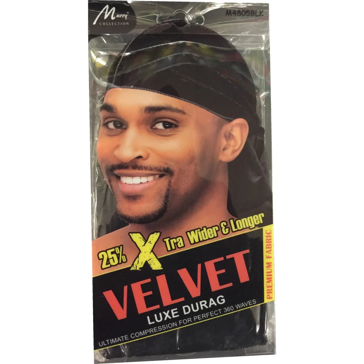 Velvet Luxe Durag – Μαύρο Double Sided