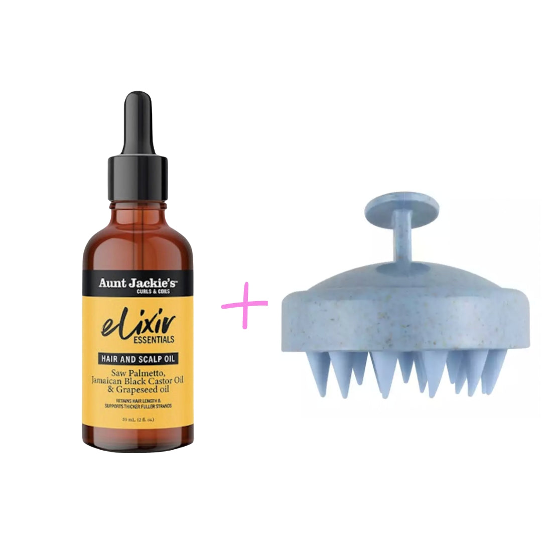 mycarlsgr.com -Combo Deal -Elixir Essential oil + Scalp Massager
