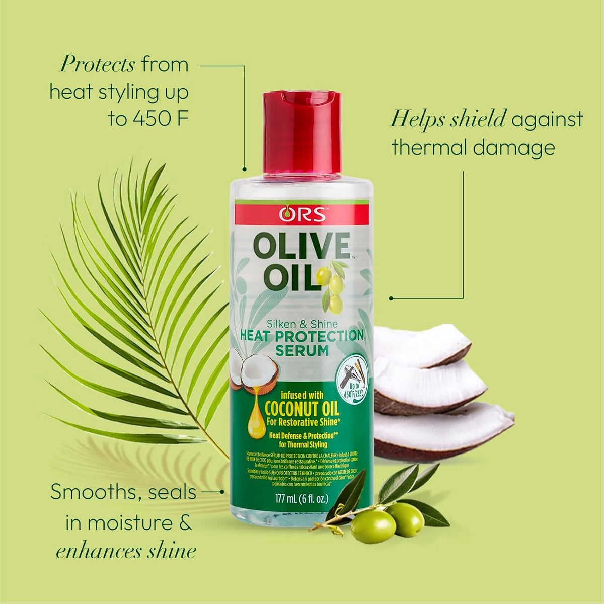 ORS Olive Oil Silk Shine Heat Protection Serum 177ml