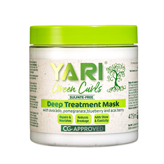 mycarlsgr.com-Deep Treatment Mask 475ml  https://mycarlsgr.com/products/deep-treatment-mask-475ml  Yari Green Curls Deep Treatment Mask με αβοκάντο, ρόδι, βατόμουρο και acai berry. Ενυδατώνει σε βάθος και μαλακώνει τα μαλλιά, κάνοντας τα μαλλιά πιο λαμπερά, μεταξένια και απαλά. CURLY GIRL METHOD APPROVED.&nbsp; Ιδανικό για μαλλιά τύπου 1 (ίσια), τύπου 2 (κυματιστά), τύπου 3 (σγουρά) και τύπου 4 (afro)