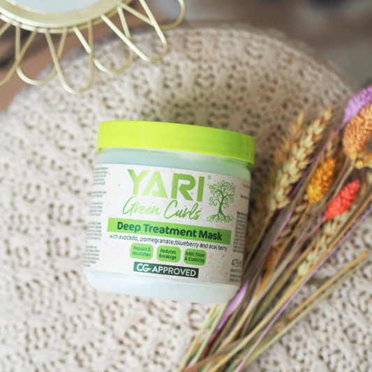 mycarlsgr.com-Deep Treatment Mask 475ml  https://mycarlsgr.com/products/deep-treatment-mask-475ml  Yari Green Curls Deep Treatment Mask με αβοκάντο, ρόδι, βατόμουρο και acai berry. Ενυδατώνει σε βάθος και μαλακώνει τα μαλλιά, κάνοντας τα μαλλιά πιο λαμπερά, μεταξένια και απαλά. CURLY GIRL METHOD APPROVED.&nbsp; Ιδανικό για μαλλιά τύπου 1 (ίσια), τύπου 2 (κυματιστά), τύπου 3 (σγουρά) και τύπου 4 (afro)