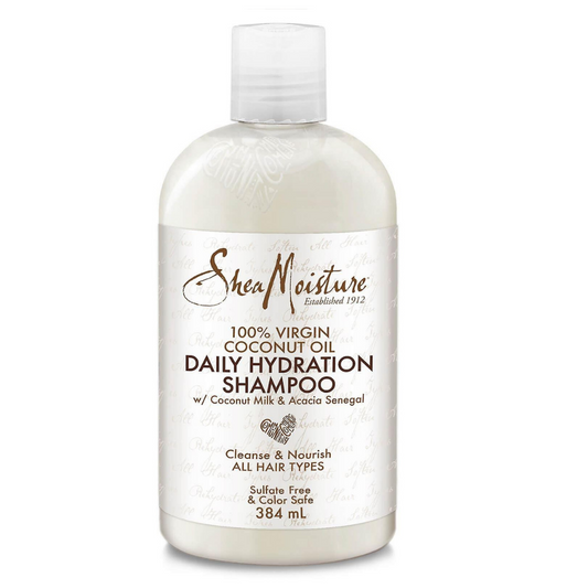 Πείτε αντίο στο Frizz  Shea Moisture 100% Virgin Coconut Oil Daily Hydration Shampoo  Εμπλουτισμένο με φυσικά συστατικά, 100% παρθένο λάδι καρύδας, κρεμώδες γάλα καρύδας και πιστοποιημένο βιολογικό βούτυρο καριτέ, αυτός ο συνδυασμός σαμπουάν και κοντίσιονερ κρατά τα μαλλιά ενυδατωμένα, διασφαλίζει ότι τα μαλλιά παραμένουν καθαρά, απαλά, μαλακά και χωρίς μπερδέματα. mycarlsgr.com