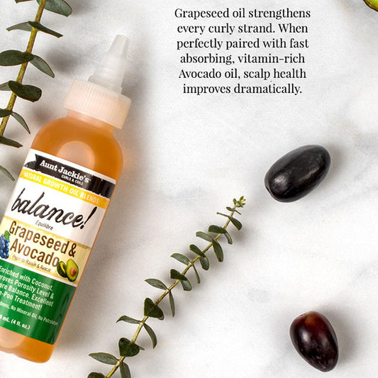 mycarlsgr.com - Aunt Jackie's Grapseed & Avocado oil Balance Natural growth oil blend